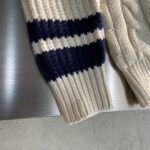 Gucci Men GG Cable Wool Knit Cardigan Web V-Neck Dropped Shoulder Two Front Pockets - Imagen 8