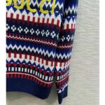 Gucci Men Knit Wool Sweater Gucci Embroidery Crewneck Dropped Shoulder Rib Style ‎763391 XKDOX 4216 - Image 8