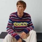 Gucci Men Knit Wool Sweater Gucci Embroidery Crewneck Dropped Shoulder Rib Style ‎763391 XKDOX 4216 - Image 11