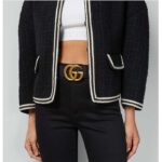 Gucci Unisex GG 2015 Re-Edition Wide Leather Belt Black Smooth Leather 3.8 CM Belt Width - Image 8