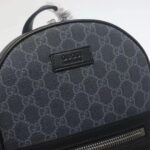 Gucci Unisex GG Crossbody Bag GG Black Supreme Canvas Leather Zip Closure – Image 7