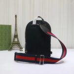 Gucci Unisex GG Crossbody Bag GG Black Supreme Canvas Leather Zip Closure – Image 4