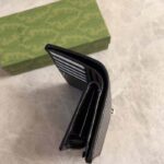 Gucci Unisex GG Gucci Blondie Wallet Black Leather Round Interlocking G Taffeta Lining Style ‎760336 AACP7 1000 - immagine 8