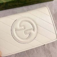 Gucci Unisex GG Gucci Blondie Wallet White Leather Round Interlocking G Taffeta Lining Style ‎760336 AACP7 9022 (7)