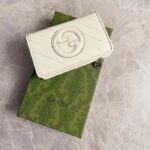 Gucci Unisex GG Gucci Blondie Wallet White Leather Round Interlocking G Taffeta Lining Style ‎760336 AACP7 9022 - Bild 4