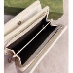 Gucci Unisex GG Gucci Blondie Wallet White Leather Round Interlocking G Taffeta Lining Style ‎760336 AACP7 9022 - Bild 8