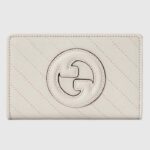 Gucci Unisex GG Gucci Blondie Wallet White Leather Round Interlocking G Taffeta Lining Style ‎760336 AACP7 9022