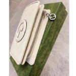 Gucci Unisex GG Gucci Blondie Wallet White Leather Round Interlocking G Taffeta Lining Style ‎760336 AACP7 9022 - Bild 6