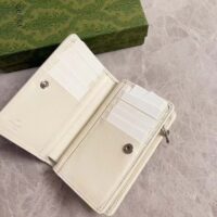 Gucci Unisex GG Gucci Blondie Wallet White Leather Round Interlocking G Taffeta Lining Style ‎760336 AACP7 9022 (7)