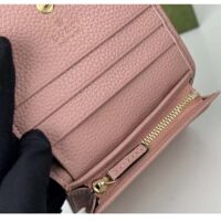 Gucci Unisex GG Marmont Card Case Wallet Double G Pink White GG Supreme Canvas Pink Leather Style ‎658610 AACFE 5945 ( (10)