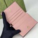 Gucci Unisex GG Marmont Card Case Wallet Double G Pink White GG Supreme Canvas Pink Leather Style ‎658610 AACFE 5945 - Bild 8