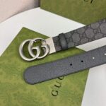Gucci Unisex GG Marmont Reversible Belt Double G Buckle 3.8 CM Width - Image 3