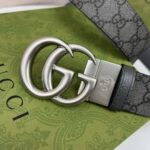 Gucci Unisex GG Marmont Reversible Belt Double G Buckle 3.8 CM Width - Image 7