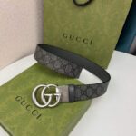 Gucci Unisex GG Marmont Reversible Belt Double G Buckle 3.8 CM Width - Image 2