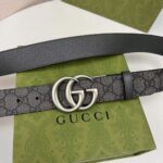 Gucci Unisex GG Marmont Reversible Belt Double G Buckle 3.8 CM Width - Image 5