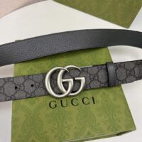 Gucci Unisex GG Marmont Reversible Belt Double G Buckle 3.8 CM Width (8)