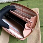 Gucci Unisex GG Marmont Zip Around Wallet Pink Viscose Lining Double G - Image 8
