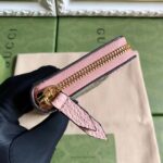 Gucci Unisex GG Marmont Zip Around Wallet Pink Viscose Lining Double G - Image 5