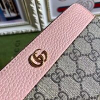 Gucci Unisex GG Marmont Zip Around Wallet Pink Viscose Lining Double G (5)