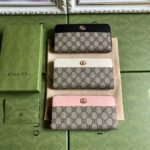 Gucci Unisex GG Marmont Zip Around Wallet Pink Viscose Lining Double G - Image 9