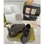 Gucci Unisex GG Rhyton Sneaker Black GG Supreme Canvas Rubber Sole Mid-Heel - Bild 3