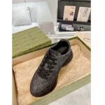 Gucci Unisex GG Rhyton Sneaker Black GG Supreme Canvas Rubber Sole Mid-Heel - Bild 5