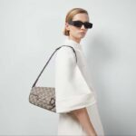 Gucci Unisex Gucci Horsebit 1955 Small Shoulder Bag Beige Ebony GG Supreme Canvas – Bild 12