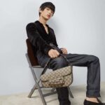 Gucci Unisex Gucci Horsebit 1955 Small Shoulder Bag Beige Ebony GG Supreme Canvas – Bild 13