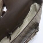 Gucci Unisex Gucci Horsebit 1955 Small Shoulder Bag Beige Ebony GG Supreme Canvas – Bild 10