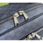 Gucci Unisex Ophidia GG Medium Backpack Navy Blue Black GG Supreme Canvas Double G – Image 10