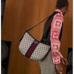Gucci Unisex Ophidia GG Small Crossbody Bag Beige Blue GG Supreme Canvas Double G Style ‎598125 2ZGMN 4076 – Image 11