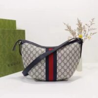 Gucci Unisex Ophidia GG Small Crossbody Bag Beige Blue GG Supreme Canvas Double G Style ‎598125 2ZGMN 4076 (5)