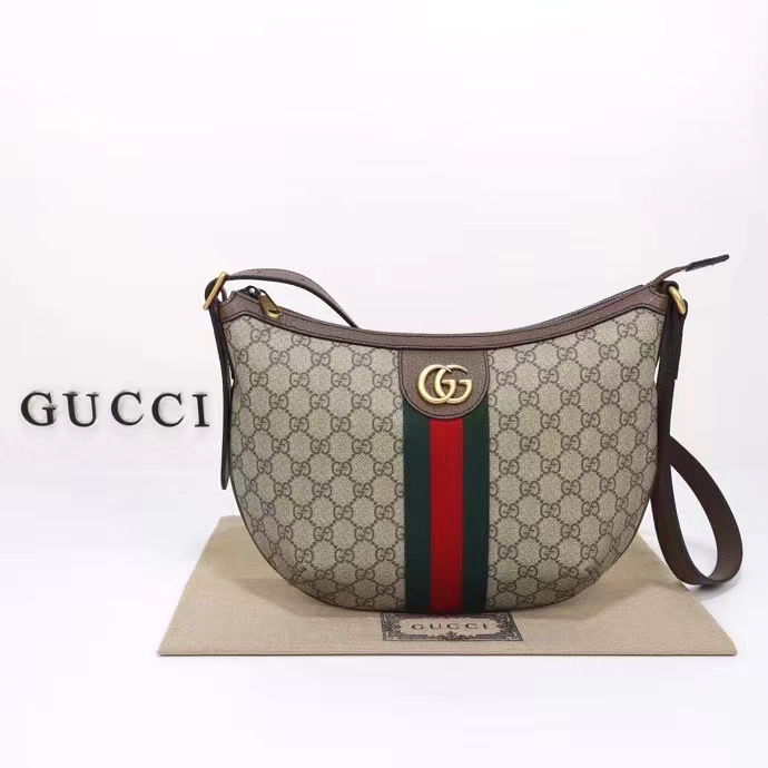 Gucci Unisex Ophidia GG Small Crossbody Bag Beige Ebony Soft GG Supreme Canvas Double G Style ‎598125 9IK3T 8745 (3)