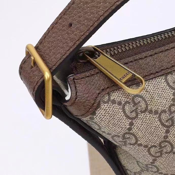 Gucci Unisex Ophidia GG Small Crossbody Bag Beige Ebony Soft GG Supreme Canvas Double G Style ‎598125 9IK3T 8745 (4)