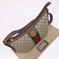 Gucci Unisex Ophidia GG Small Crossbody Bag Beige Ebony Soft GG Supreme Canvas Double G Style ‎598125 9IK3T 8745 (11)