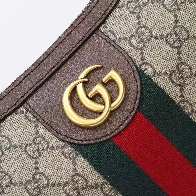 Gucci Unisex Ophidia GG Small Crossbody Bag Beige Ebony Soft GG Supreme Canvas Double G Style ‎598125 9IK3T 8745 (6)