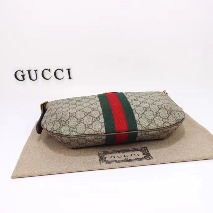 Gucci Unisex Ophidia GG Small Crossbody Bag Beige Ebony Soft GG Supreme Canvas Double G Style ‎598125 9IK3T 8745 (7)