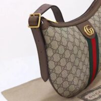 Gucci Unisex Ophidia GG Small Crossbody Bag Beige Ebony Soft GG Supreme Canvas Double G Style ‎598125 9IK3T 8745 (11)