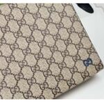 Gucci Unisex Pouch GG Detail Beige Ebony GG Supreme Canvas Blue Leather Style ‎768255 FACQC 9751 - Bild 7