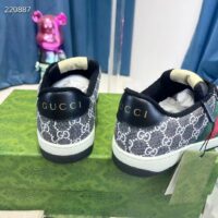 Gucci Unisex Screener Sneaker Black Grey GG Supreme Canvas Rubber Sole Low Heel Style ‎763525 FACMI 8444 (4)