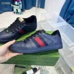 Gucci Unisex Screener Sneaker Dark Blue GG Supreme Canvas Rubber Sole Low Heel Style ‎763525 FACMI 8443 - Image 5