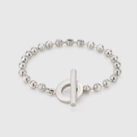 Gucci Unisex Silver Boule Chain Bracelet (1)