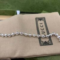 Gucci Unisex Silver Boule Chain Bracelet (1)