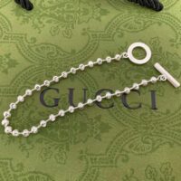 Gucci Unisex Silver Boule Chain Bracelet (1)