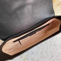 Gucci Women GG Aphrodite Shoulder Bag Black Soft Leather Magnetic Closure Double G (1)