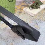 Gucci Women GG Aphrodite Shoulder Bag Black Soft Leather Magnetic Closure Double G - Image 8