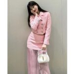 Gucci Women GG Cropped Tweed Jacket Sequins Pink Lined Square Notch Collar Style ‎771480 ZAPKK 5901 - immagine 9