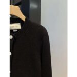 Gucci Women GG Extra Fine Wool Cardigan Black Horsebit Intarsia V-Neck Two Front Pockets - Image 8