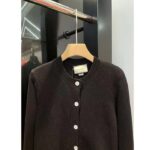 Gucci Women GG Extra Fine Wool Cardigan Black Horsebit Intarsia V-Neck Two Front Pockets - Image 4
