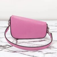 Gucci Women GG Gucci Horsebit 1955 Mini Shoulder Bag Pink Leather Flap Closure (7)